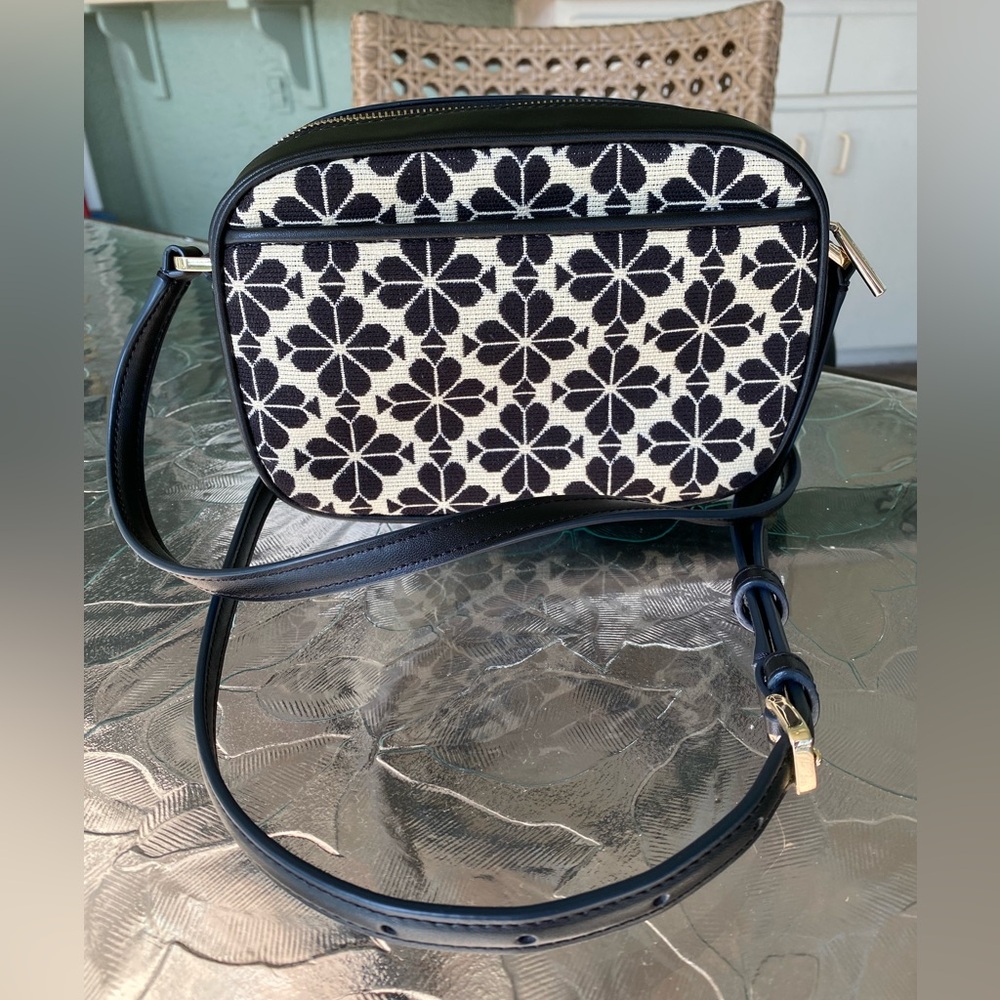 Kate Spade Camera Jacquard Spade Flower Crossbody NWOT